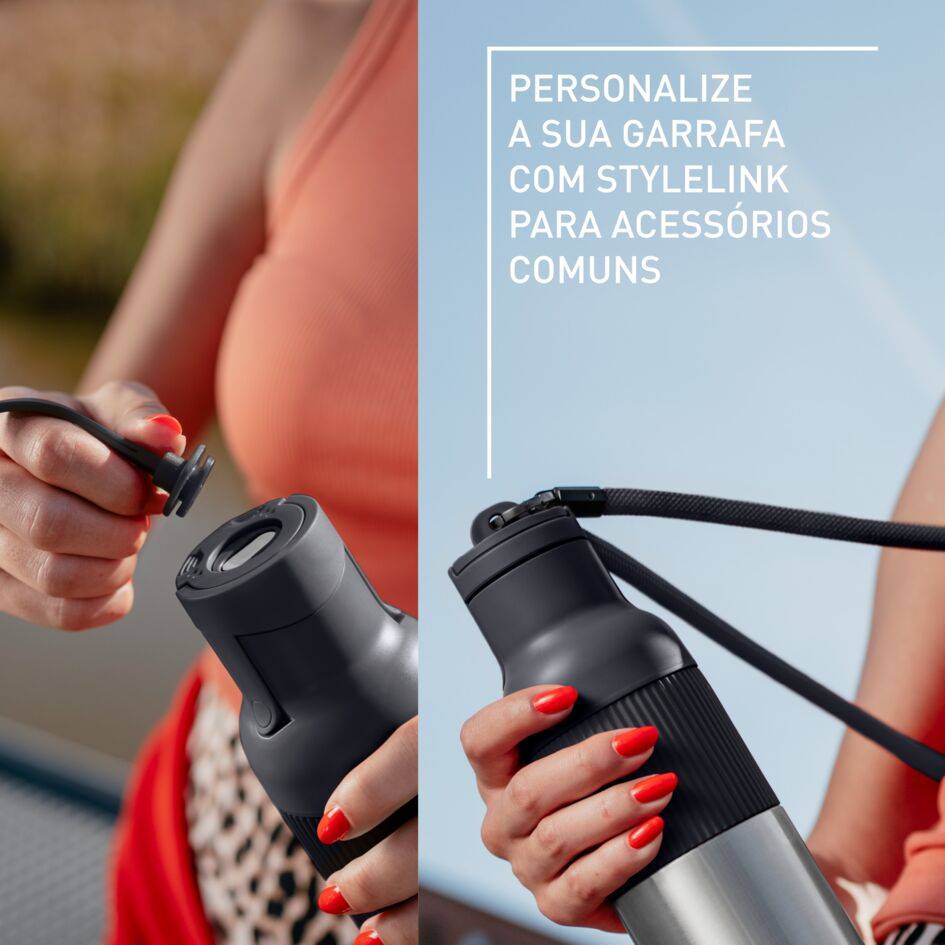 Garrafa BeYou 0,7L Tampa Flip Preta