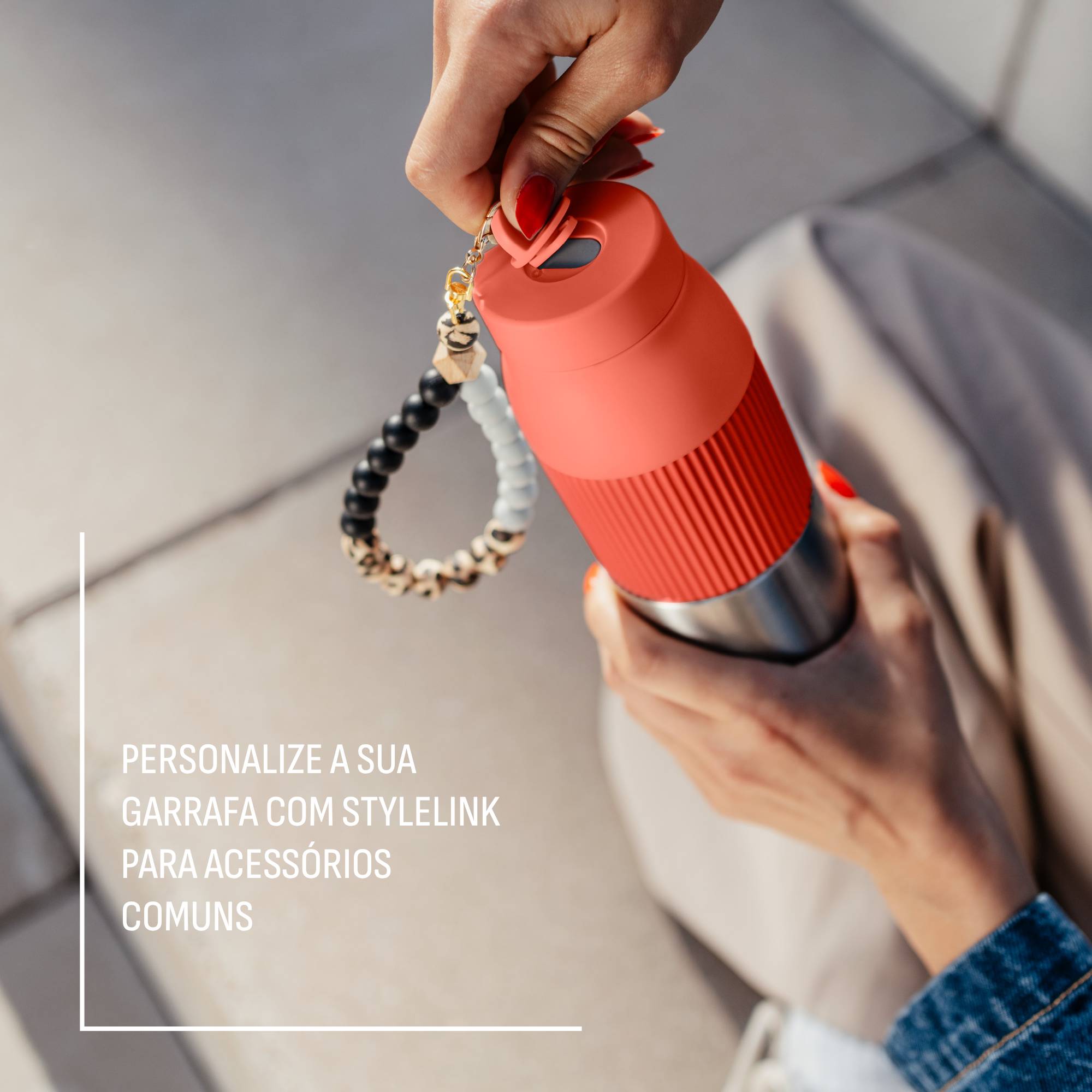 Garrafa BeYou 0,7L Tampa Twist Laranja