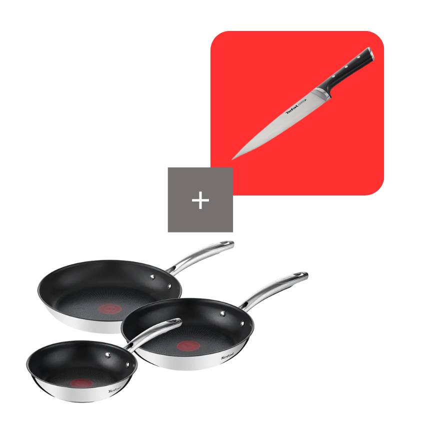 Pack conjunto de 3 frigideiras Duetto+ com faca Ice Force