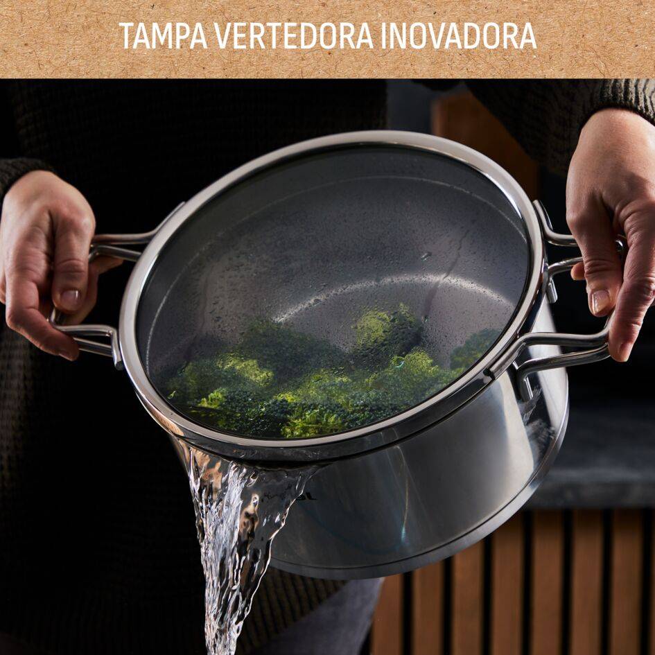 Nordica Conjunto 8 Peças, Aço Inoxidável Premium, Garantia de 10 Anos