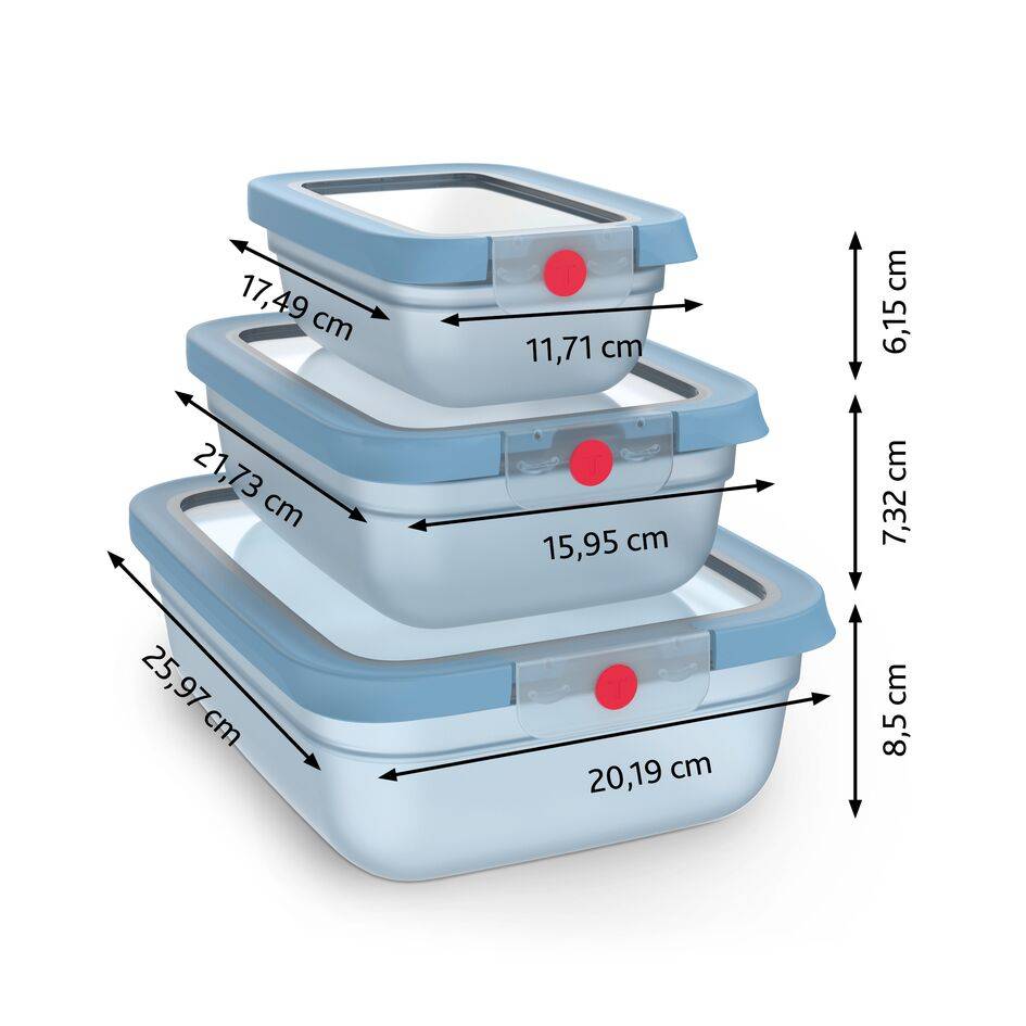 OneClick, Set de 3 caixas 0,50L / 1,2L / 2,3 L