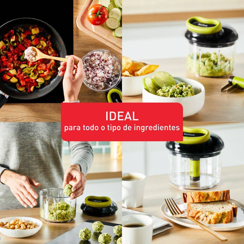 Picadora manual 5 segundos 900ml com lâmina para puré