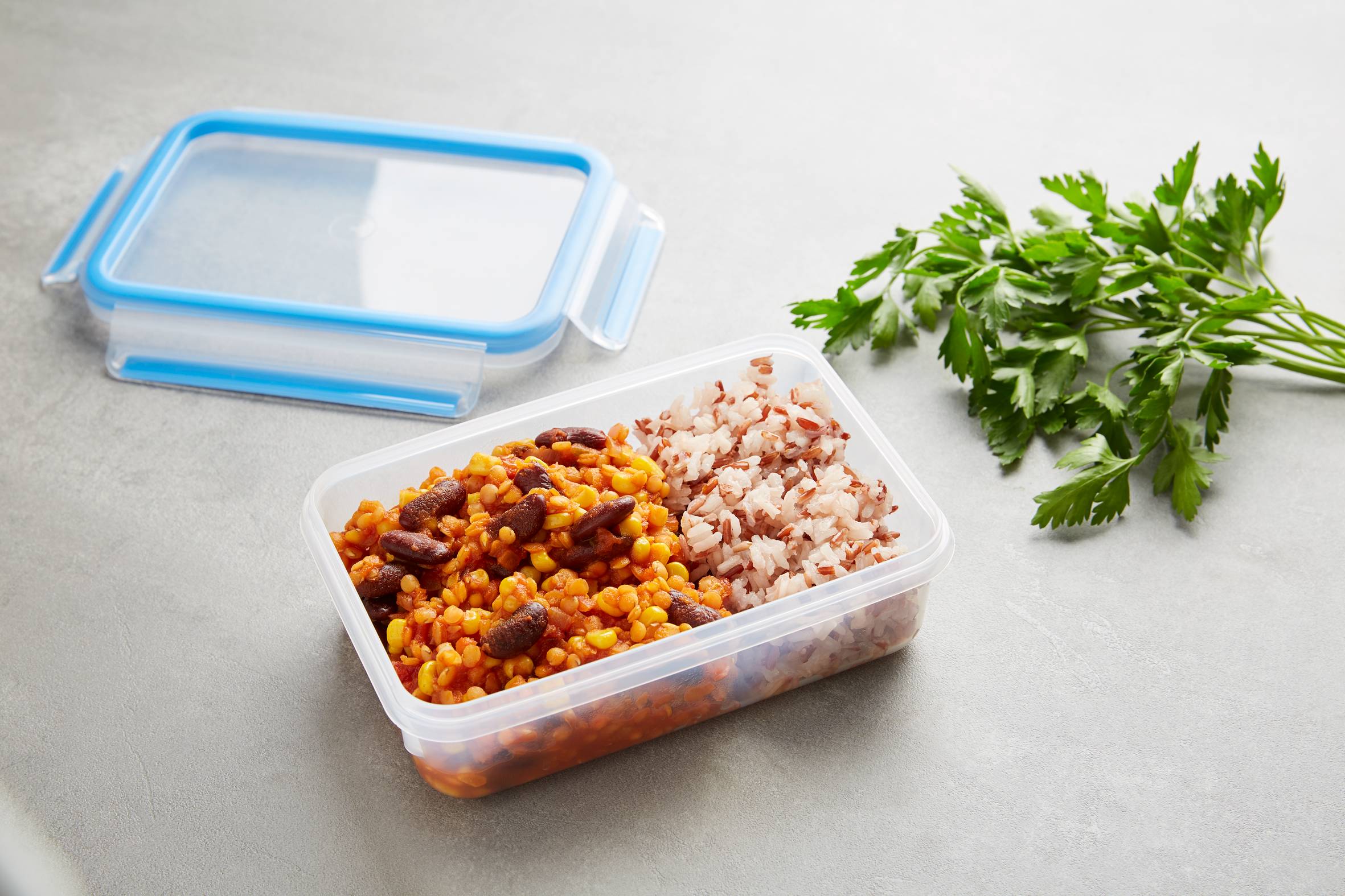 Conjunto de 5 Caixas Masterseal Plástico Rectangular 0,8L