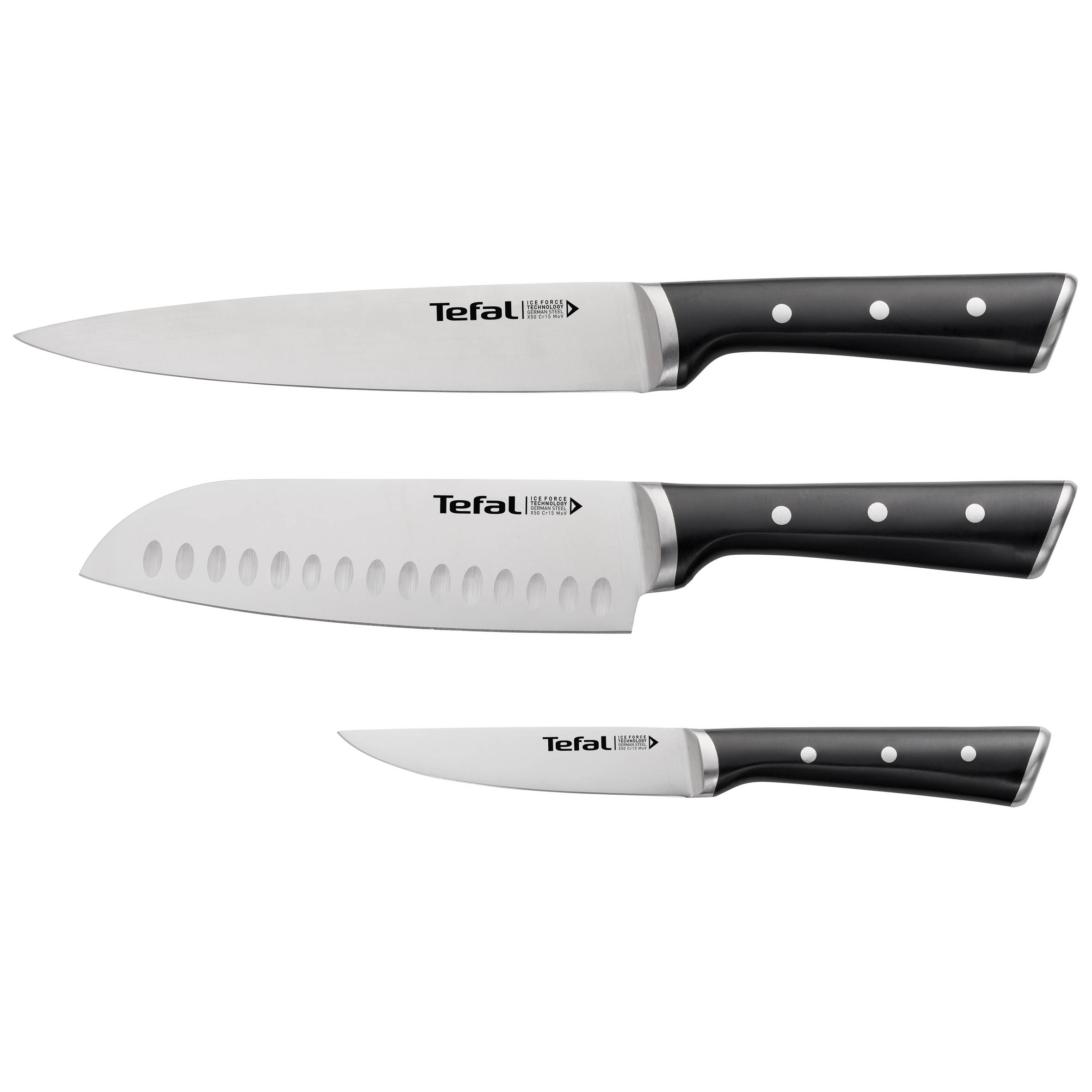 Ice Force Set 3 Facas - Chef 20 cm, Santoku 18 cm e Multiusos 11 cm