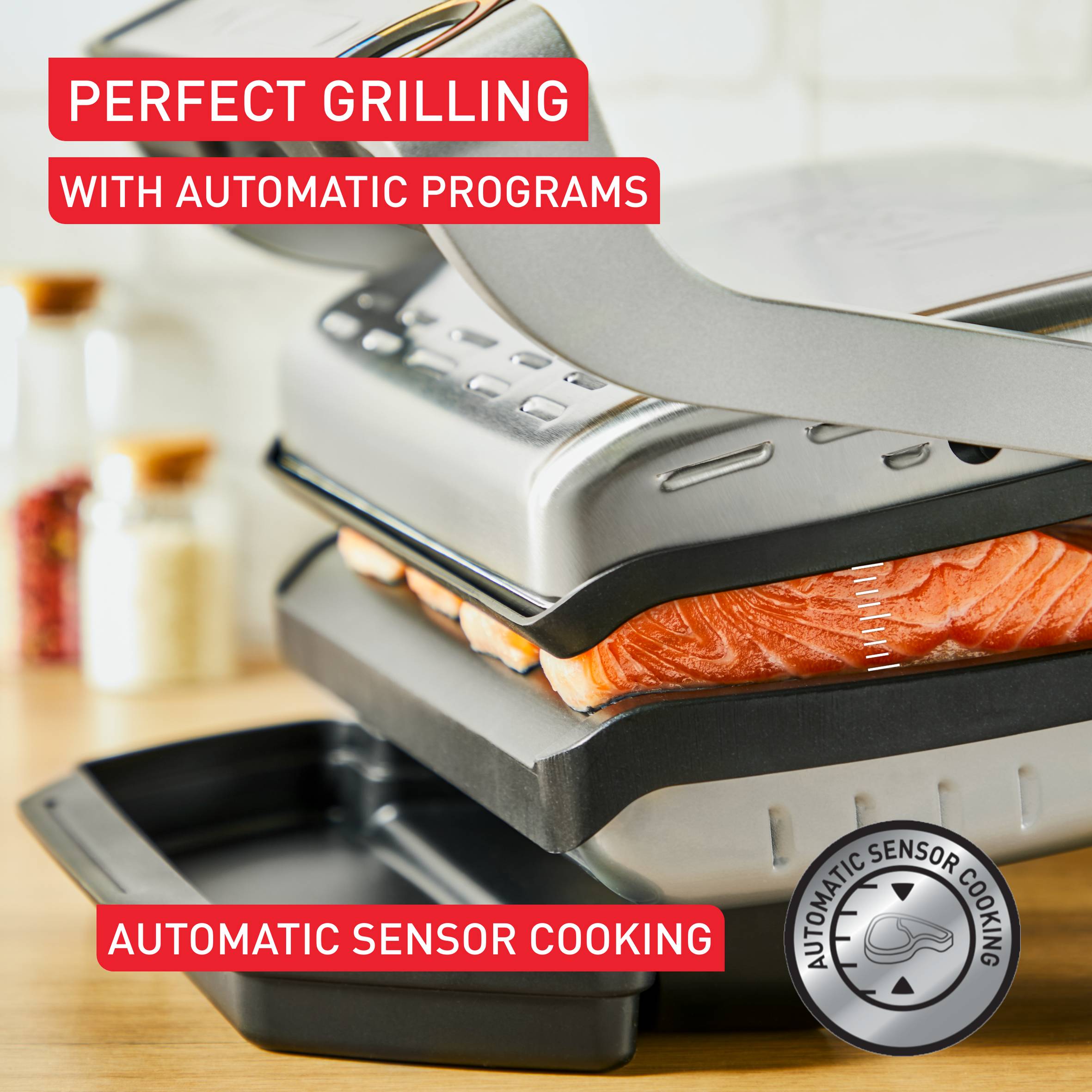 Placas Plancha para Grelhador + XL, antiaderente ideal para ingredientes delicados XA729811