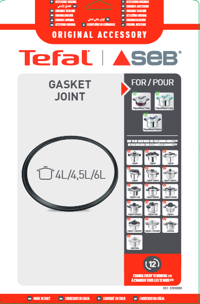 Junta de panela de pressão 4L-4.5L-6L X1010008