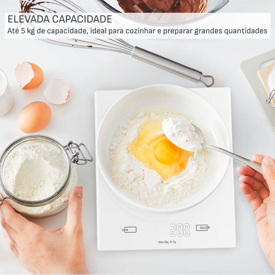 Essential, Balança de Cozinha, Capacidade de 5 KG, Unidades Métricas e Imperiais,