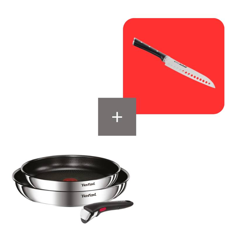 Pack conjunto de frigideiras Emotion + faca Ice Force santoku