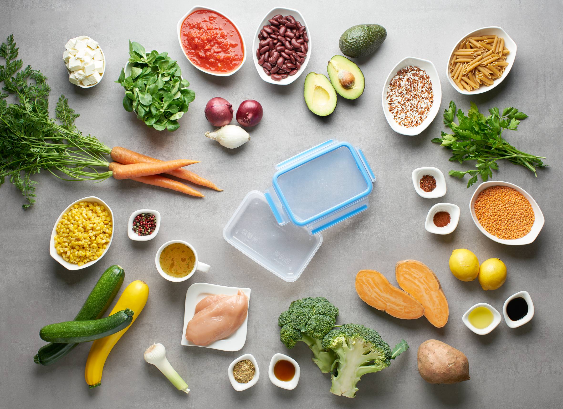 Conjunto de 5 Caixas Masterseal Plástico Rectangular 0,8L