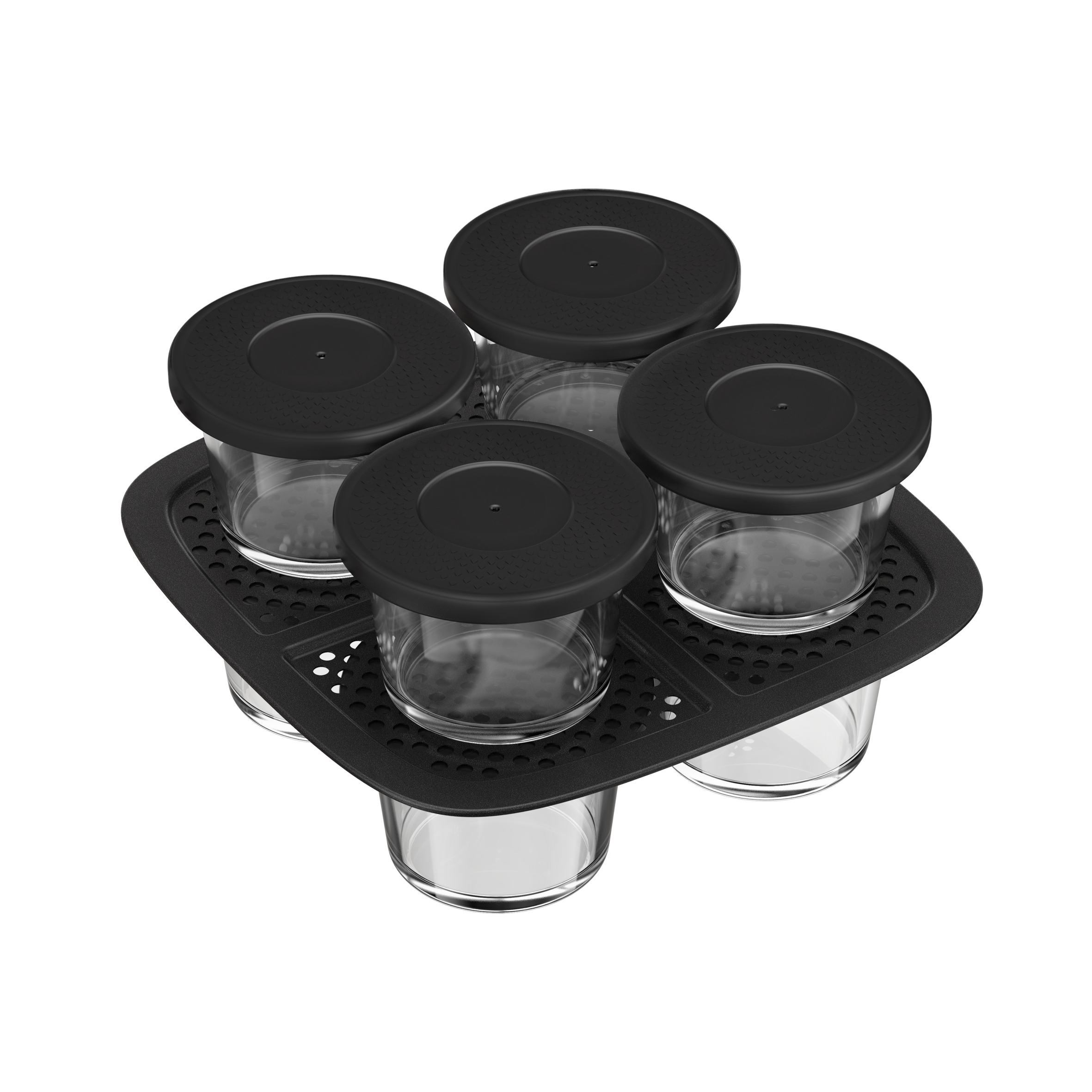 Frascos de vidro, conjunto de 8 peças, compatível com a fritadeira sem óleo Easy Fry Silence 5L