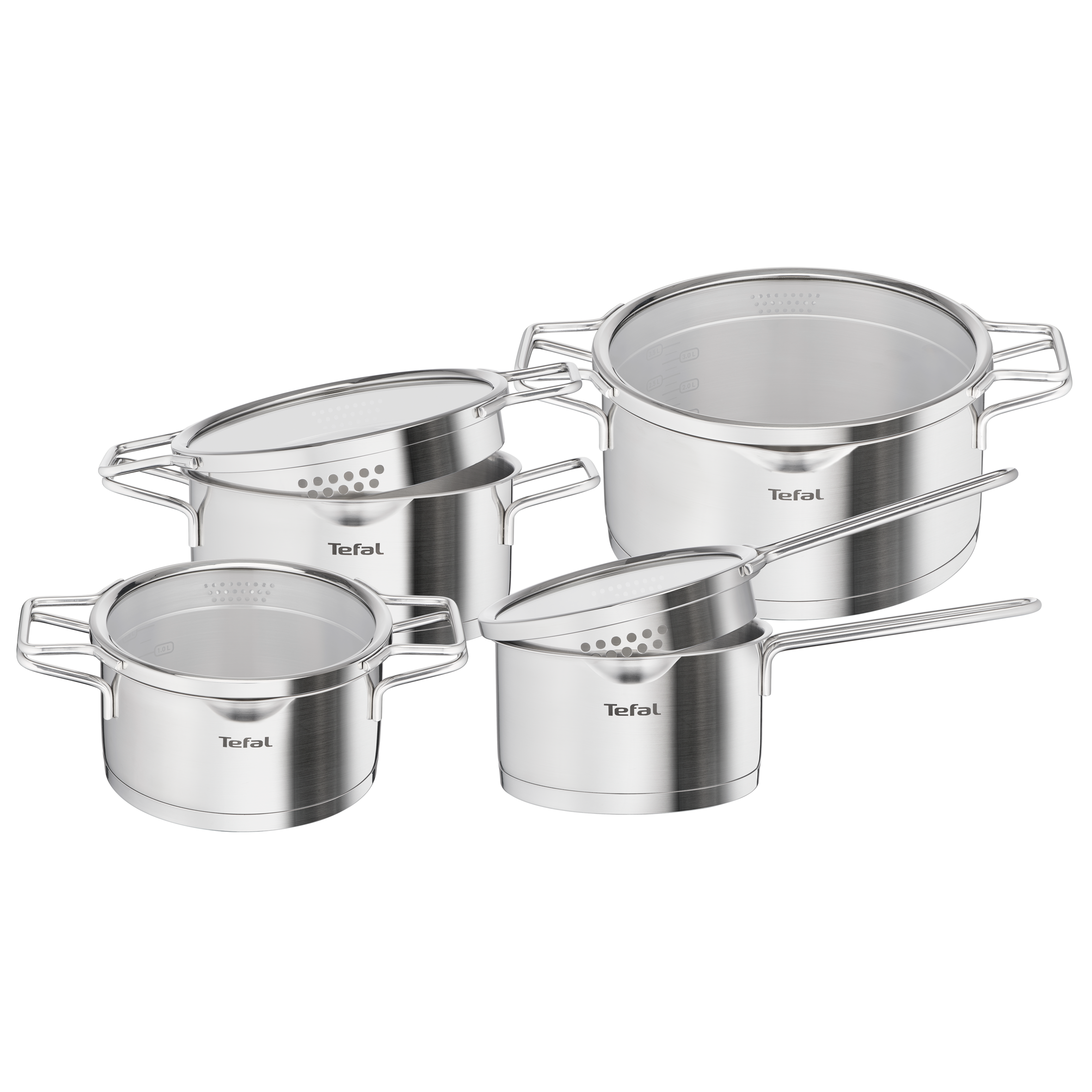 Nordica Conjunto 8 Peças, Aço Inoxidável Premium, Garantia de 10 Anos