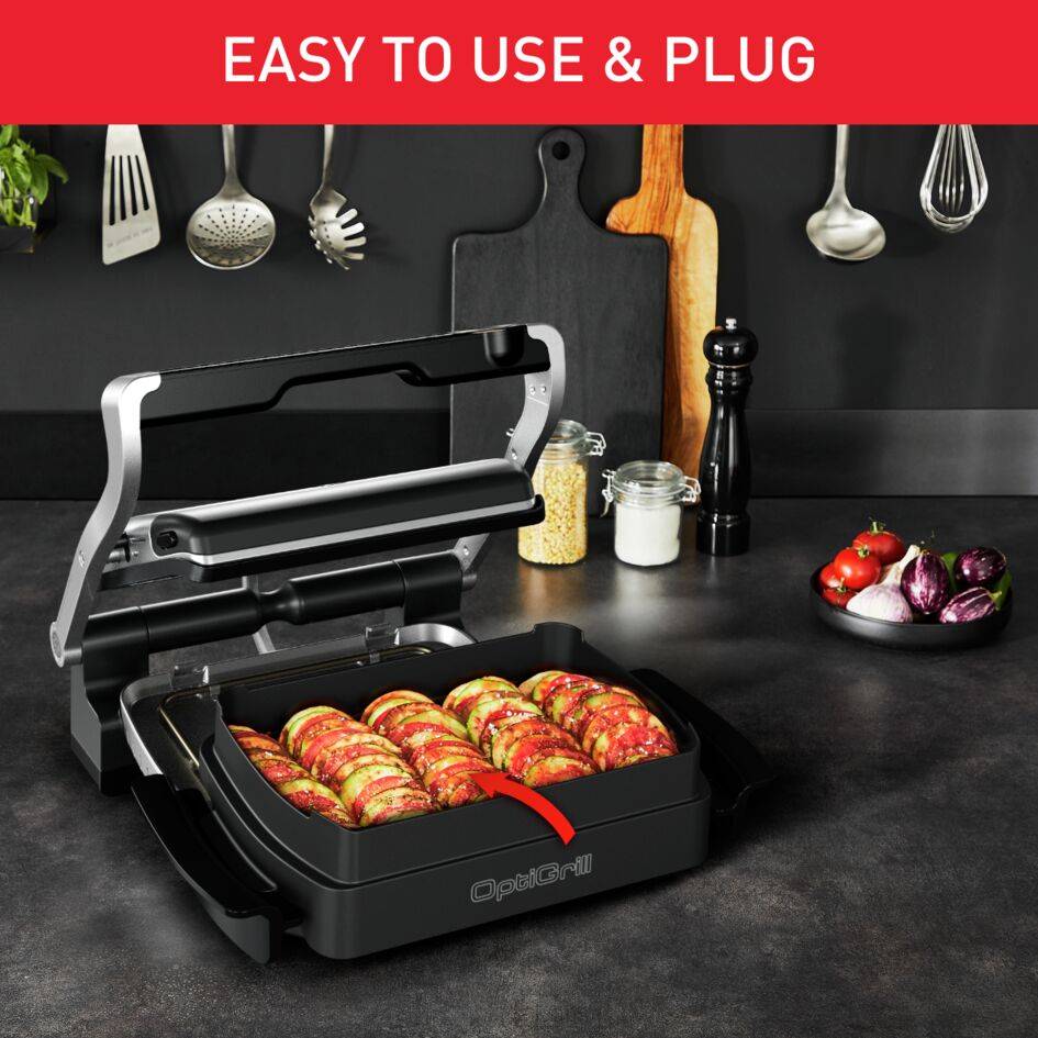 Tabuleiro para snacks e cozedura OptiGrill XL XA725870