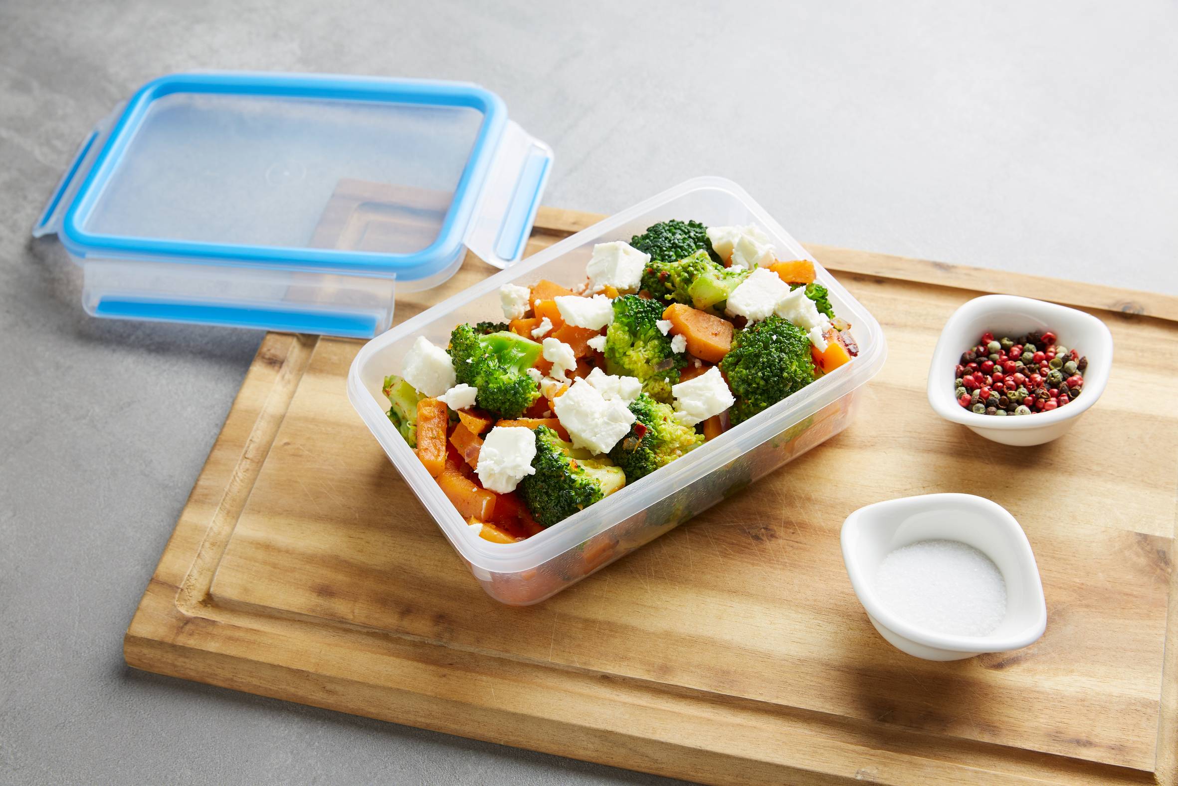 Conjunto de 5 Caixas Masterseal Plástico Rectangular 0,8L