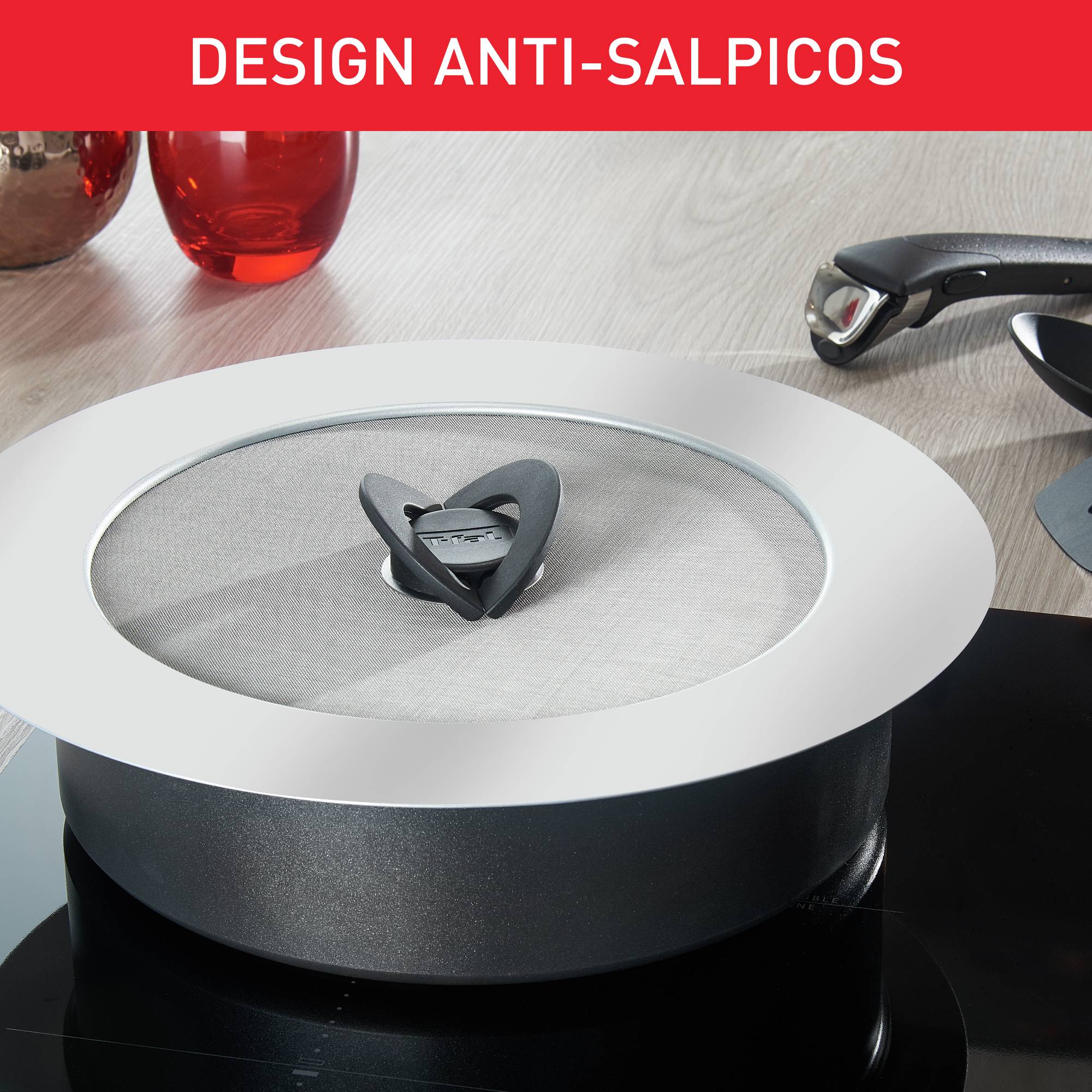 INGENIO tampa antissalpicos em inox 24-30 cm