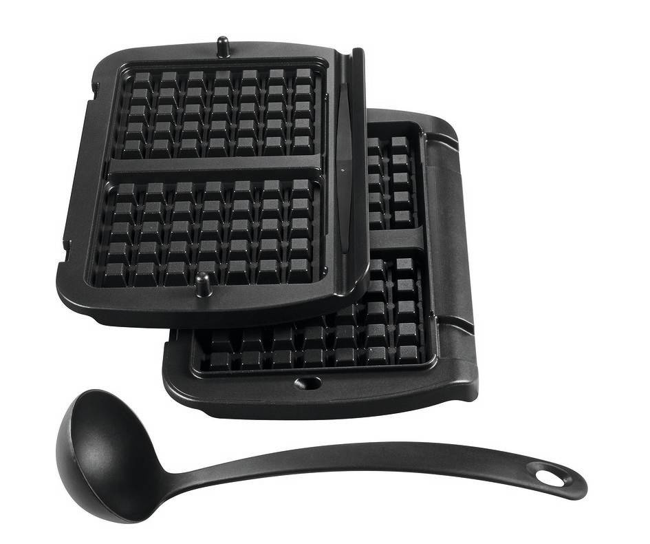2 placas de waffles e concha Optigrill XA724810