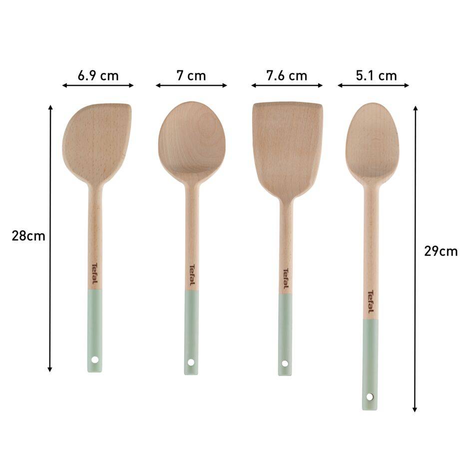 Conjunto de Utensílios Madeira Natura Verde