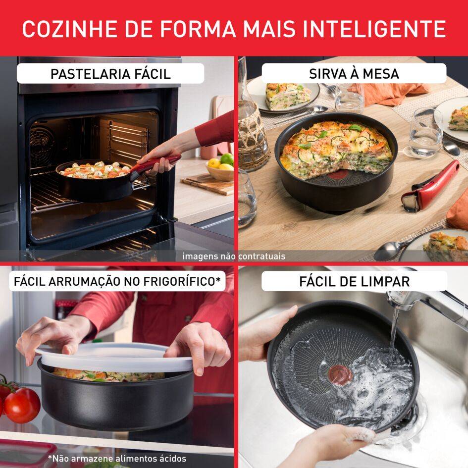 Conjunto Ingenio So'Light, 11 peças, Revestimento Antiaderente, Pega Amovível, Compatível com Indução