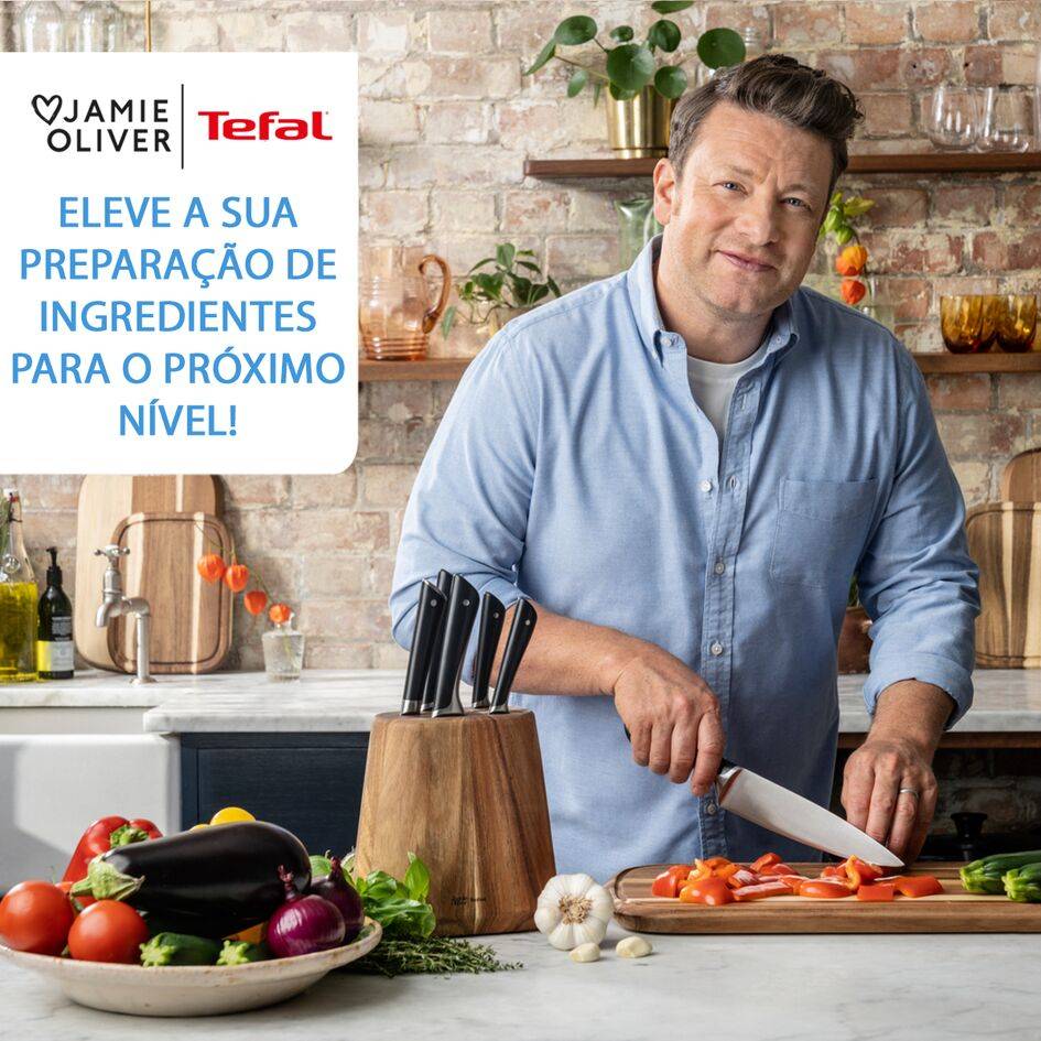 Jamie Oliver by Tefal Set 6 Facas de cozinha + bloco