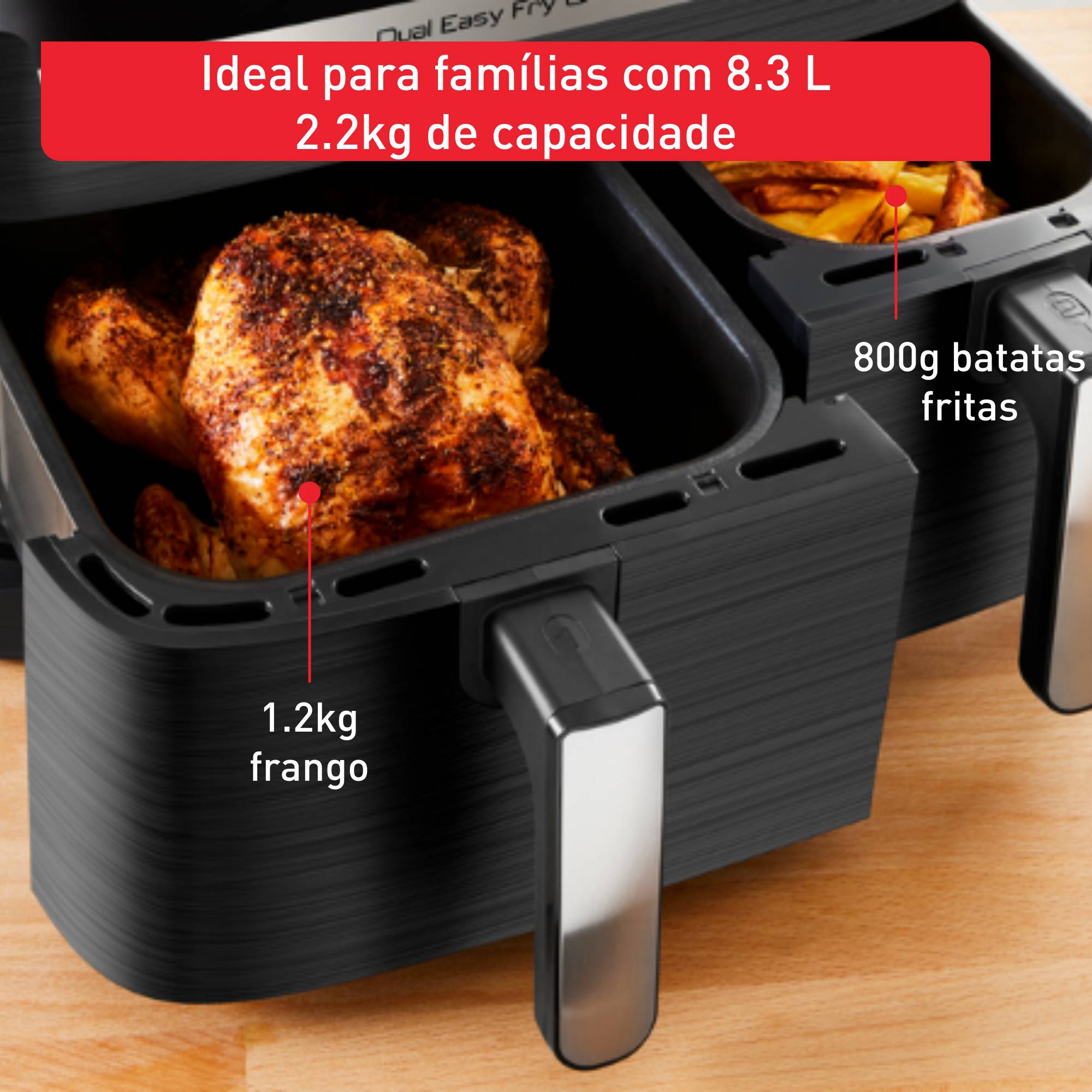 Dual Easy Fry & Grill 8.3 L Cinza