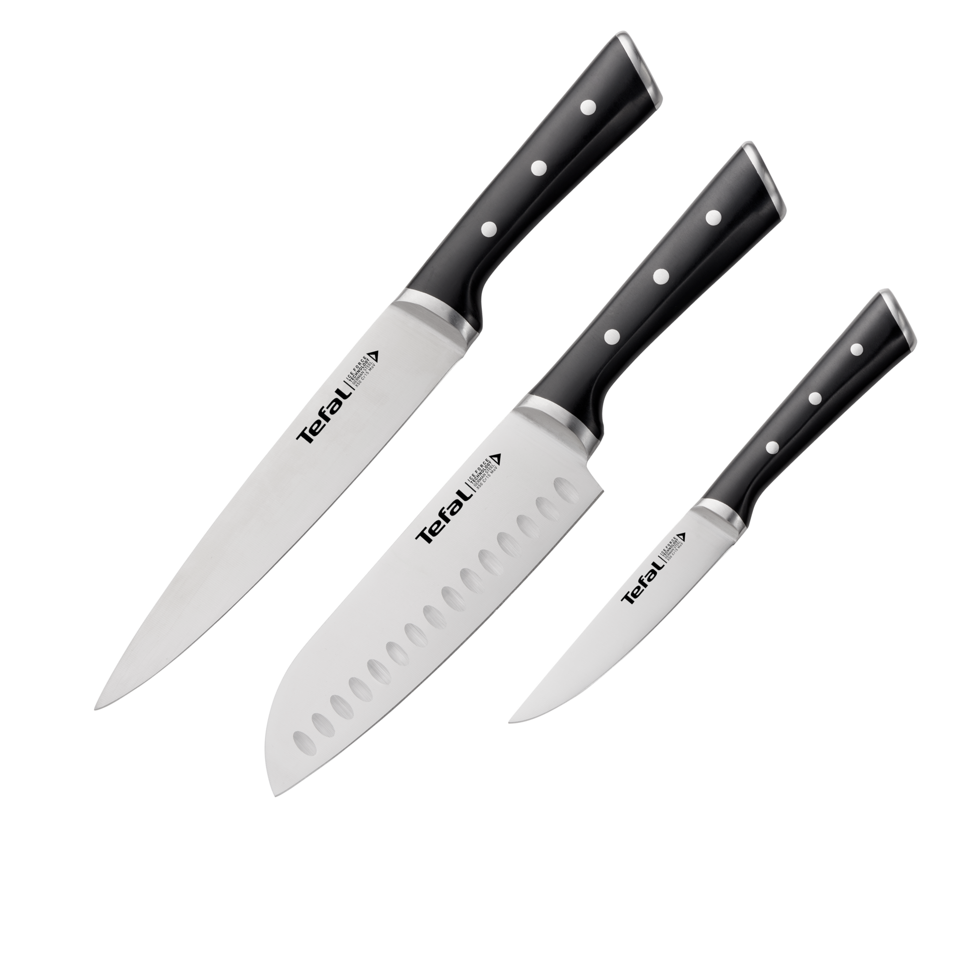 Ice Force Set 3 Facas - Chef 20 cm, Santoku 18 cm e Multiusos 11 cm