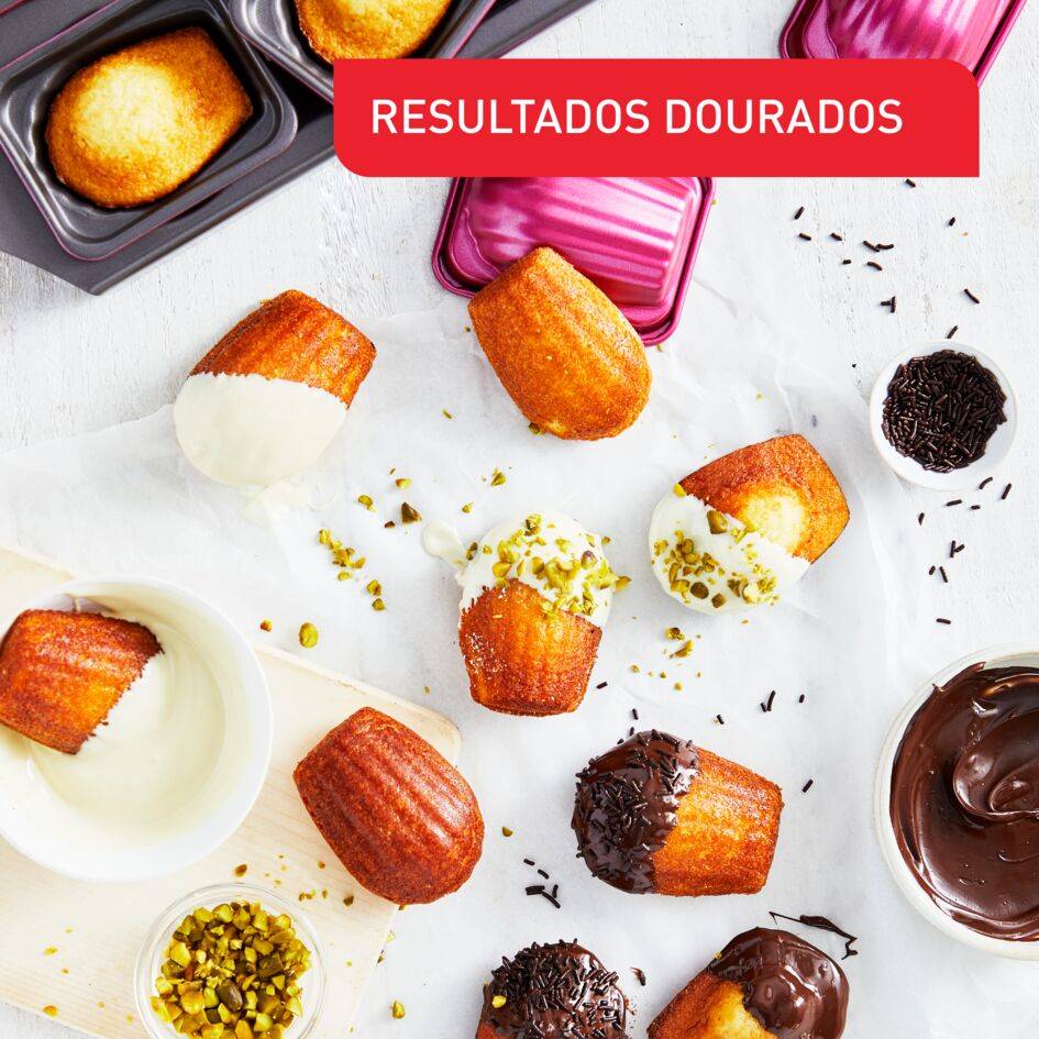 Conjunto 3 Formas Creabake, Madalenas 8,3 x 6,5 cm