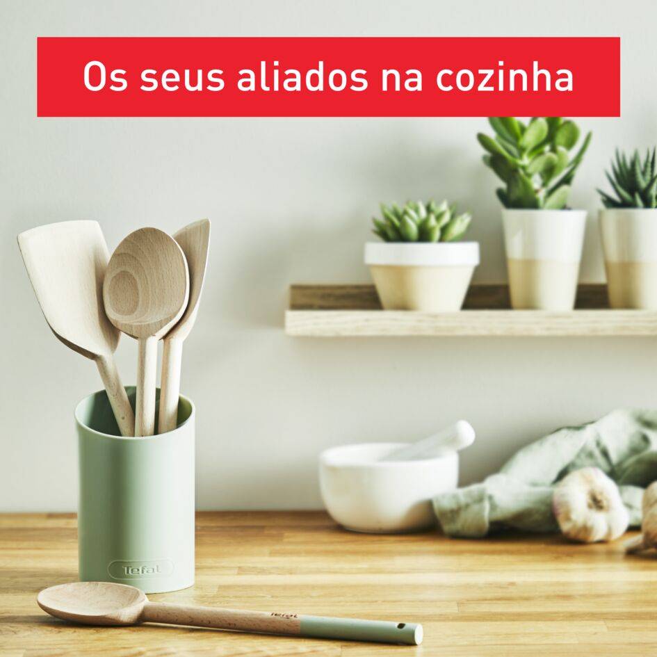 Conjunto de Utensílios Madeira Natura Verde