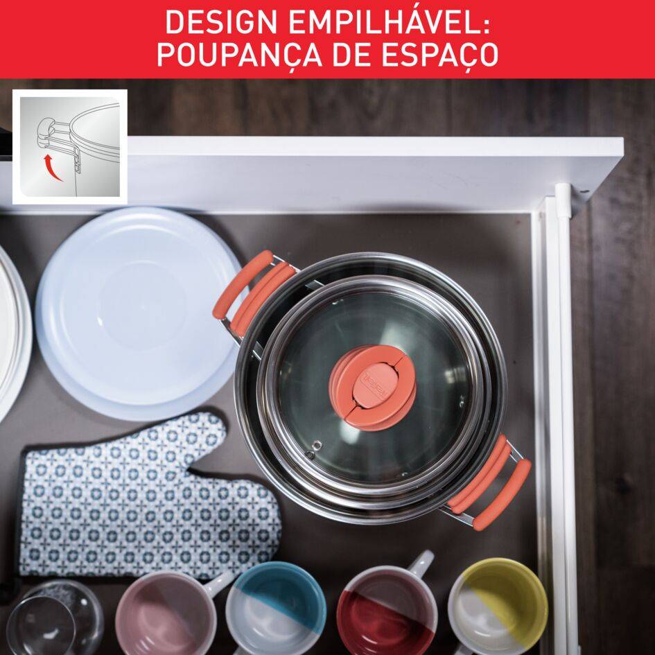 Opti'Space, Tachos de 18/20/24 cm + Tampas