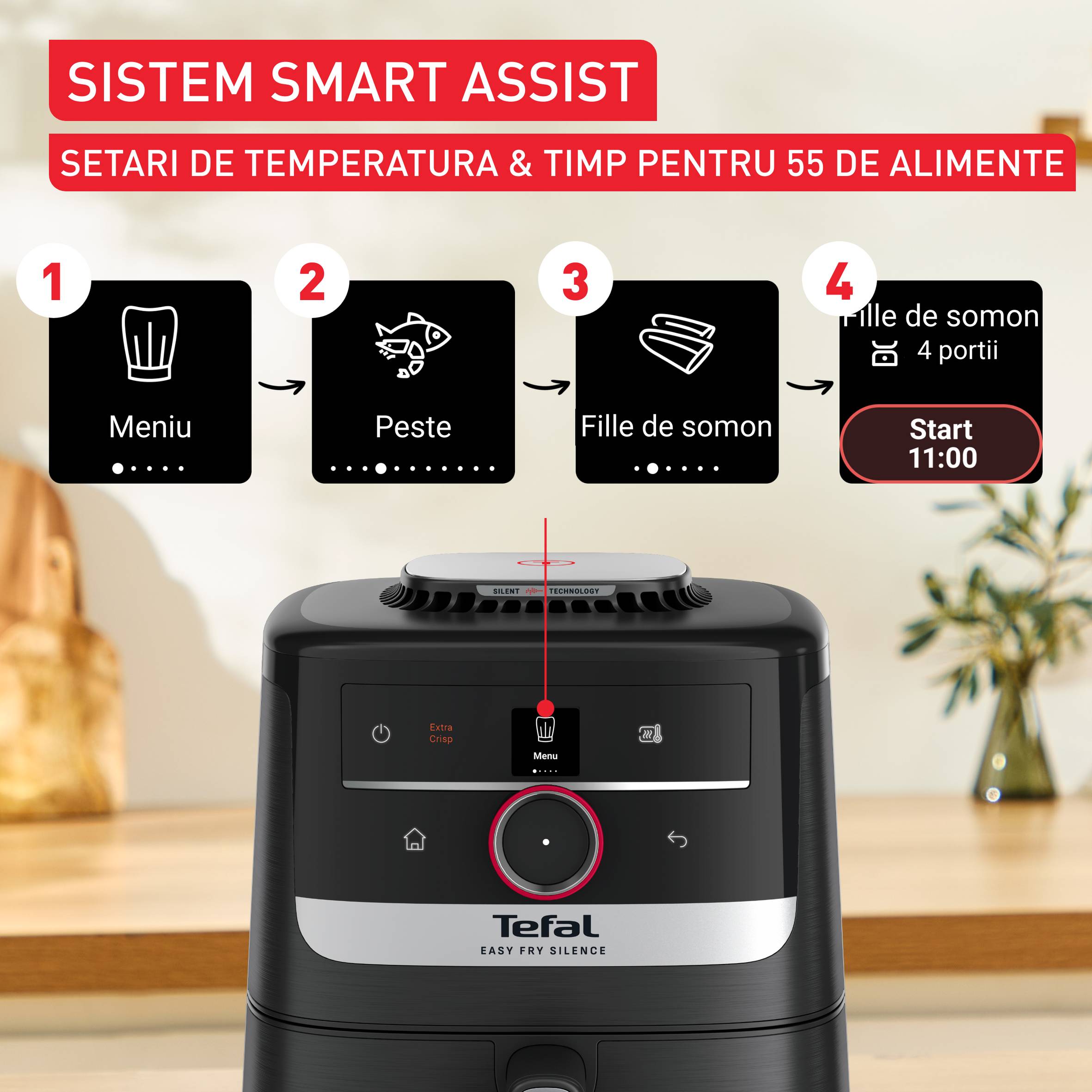 Easy Fry Silence 5 L com Sistema Smart Assist
