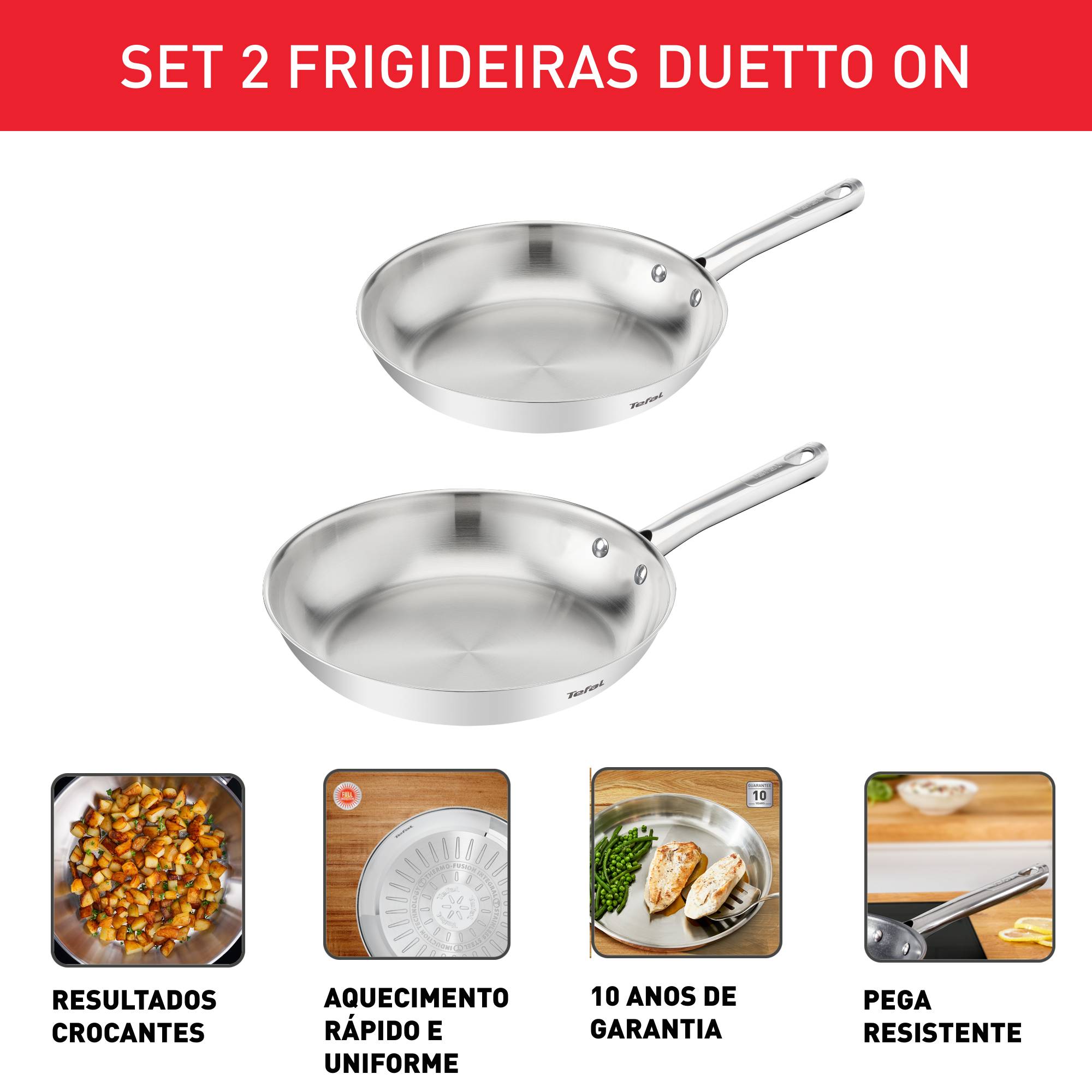Duetto On, Set 2 Frigideiras 24/28 cm