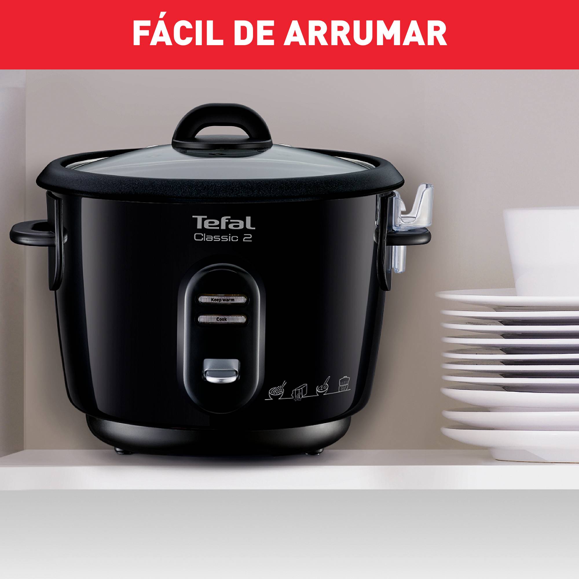 New Classic Rice Cooker Sparkling Black 6C/3L