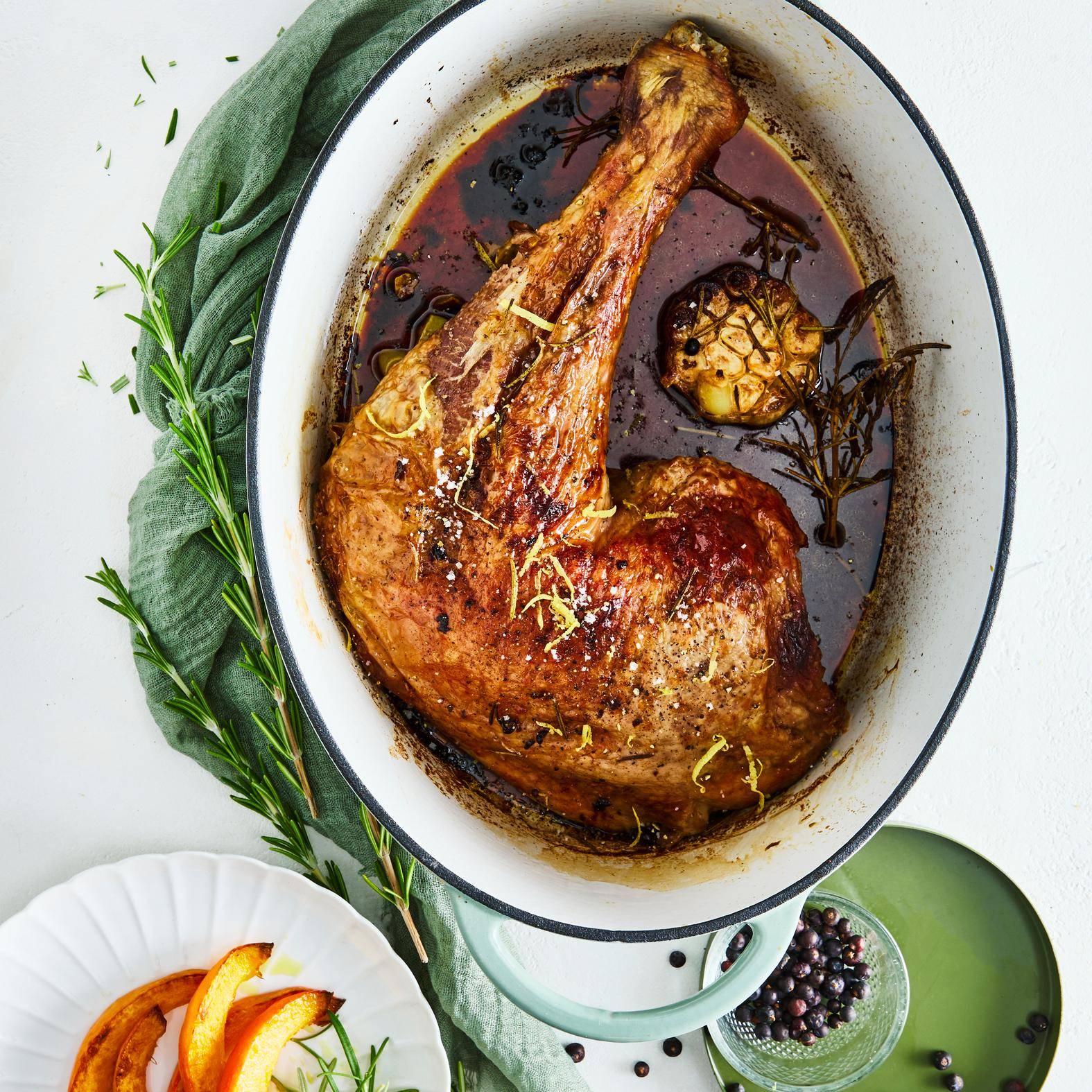 Perna de peru assada com ervas - Receta undefined | Tefal