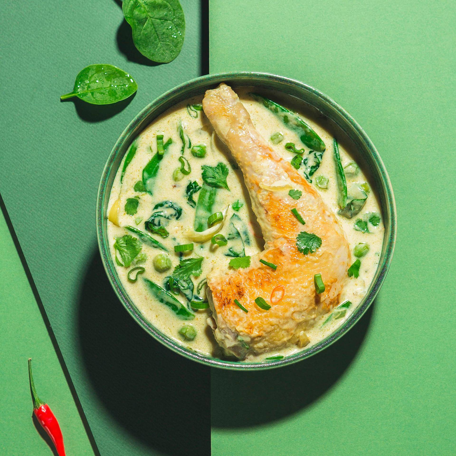 Caril verde de frango com ervilhas - Receta undefined | Tefal